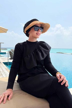کلاه بژ زنانه حصیر Ka Hijab - کد 903759098