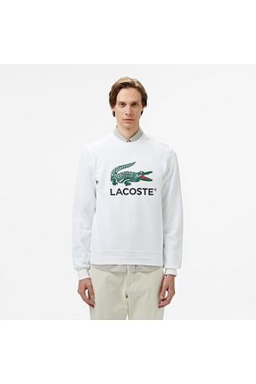 سوئیشرت سفید مردانه ساده Lacoste - کد 769561876