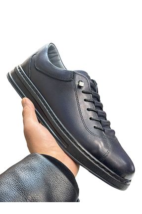 کفش اسنیکر سرمه ای مردانه چرم اصل Greyybull Shoes - کد 903767065