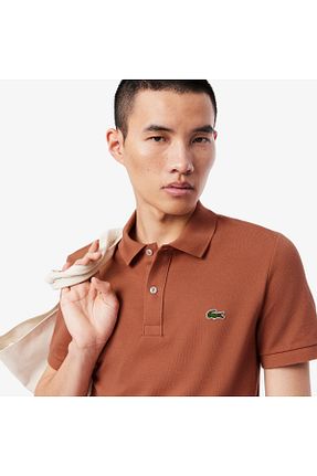 پولوشرت نارنجی مردانه پنبه ای Lacoste - کد 903767200