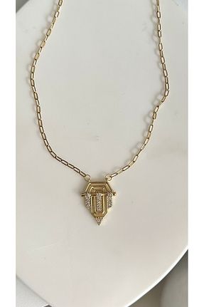 گردنبند استیل ( فولاد ) طلائی زنانه استیل ضد زنگ Takimakstore - کد 903773589