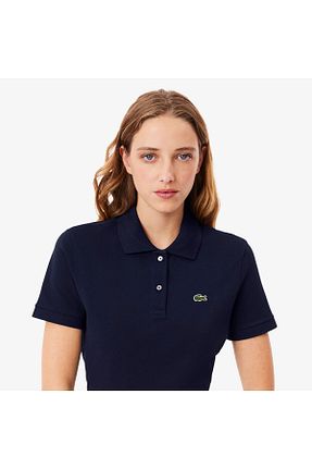 پولوشرت سرمه ای زنانه پنبه ای Lacoste - کد 903767212