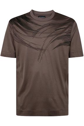 تیشرت بژ مردانه رگولار Emporio Armani - کد 904942517