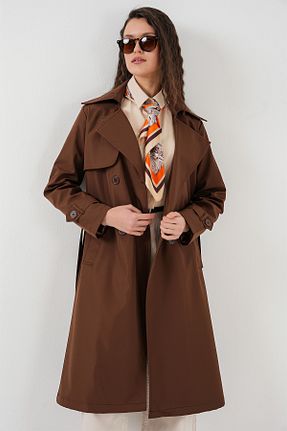 ترنچکت قهوه ای زنانه پلی استر Bigdart - کد 870658013