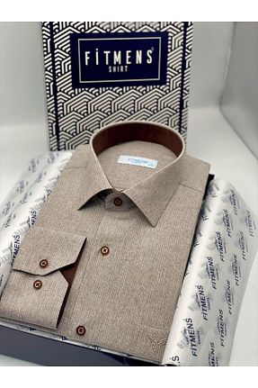 پیراهن بژ مردانه Relaxed Fitmens - کد 315651527