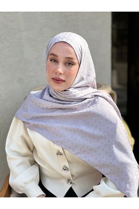 شال طوسی زنانه پنبه ای Modakaşmir - کد 903779473