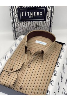 پیراهن قهوه ای مردانه Relaxed Fitmens - کد 761955498