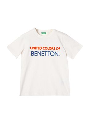 تیشرت سفید بچه گانه Relaxed United Colors of Benetton - کد 836486215