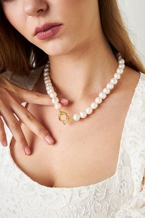 گردنبند مروارید سفید مروارید آب شیرین PUREN - کد 903778388