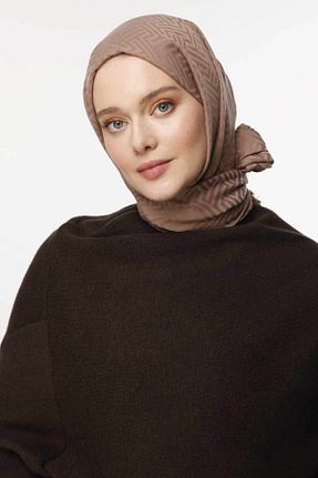 شال قهوه ای زنانه پنبه ای VALORSCARF - کد 903799935