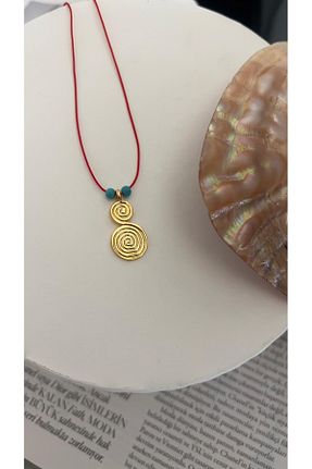 گردنبند استیل ( فولاد ) طلائی زنانه استیل (فولاد) NO7 - کد 903795604