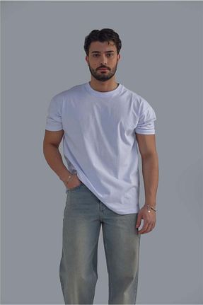 تیشرت سفید مردانه گشاد OUTFİT MAN - کد 903807169
