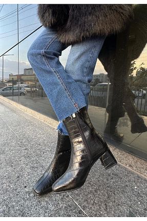 بوت / نیم بوت سفید زنانه چرم مصنوعی KAZAX - کد 903815041