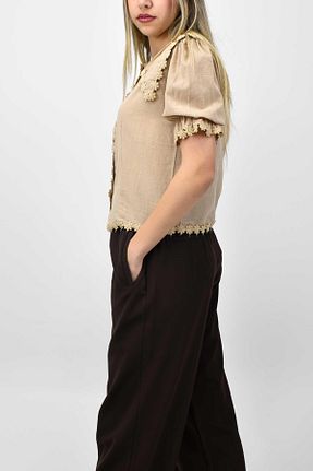 پیراهن بژ زنانه رگولار birizmoda - کد 903814073