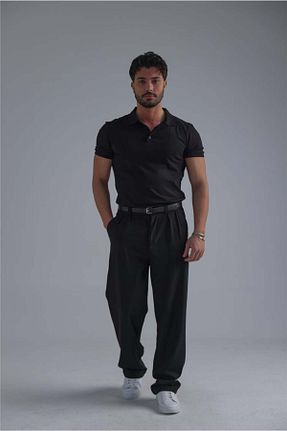 تیشرت مشکی مردانه گشاد OUTFİT MAN - کد 903807121
