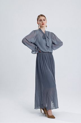 ست بالاتنه و پائین تنه طوسی زنانه بافتنی ikomteks - کد 903820610