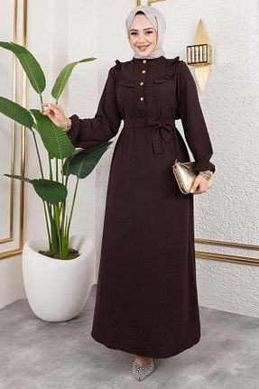 لباس حجاب قهوه ای زنانه Relaxed Genel Markalar - کد 903820863