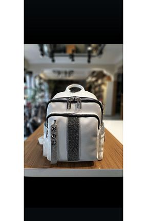 کوله پشتی سفید زنانه سایز متوسط eflanmoda - کد 903818604