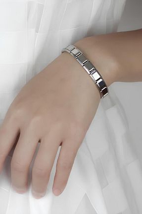 دستبند استیل (فولاد) متالیک زنانه استیل ضد زنگ Takı Dükkanı - کد 827316936