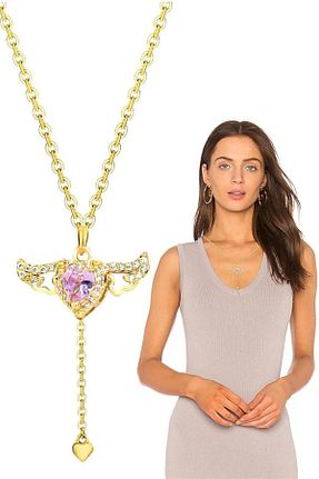 گردنبند استیل ( فولاد ) زرد زنانه استیل ضد زنگ Takı Dükkanı - کد 780268913