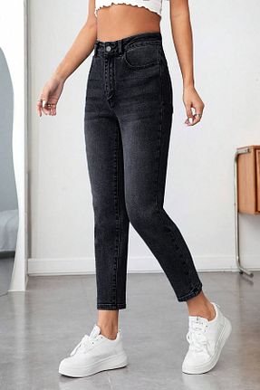 شلوار جین طوسی زنانه پاچه لوله تفنگی CEDY DENIM - کد 141792842