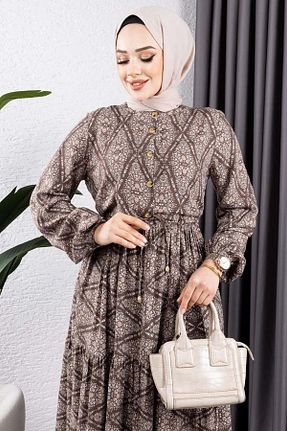 لباس حجاب قهوه ای زنانه Relaxed Genel Markalar - کد 903820680