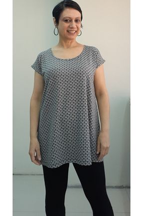 تیشرت سایز بزرگ خاکی زنانه سایز بزرگ Mertcan Butik - کد 903881180