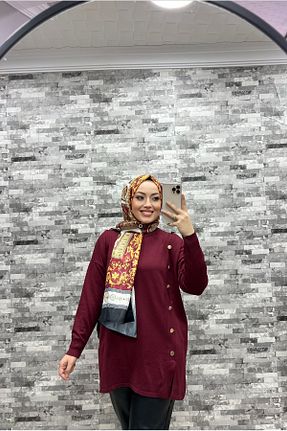 تونیک زرشکی تریکو Butik - کد 903883954
