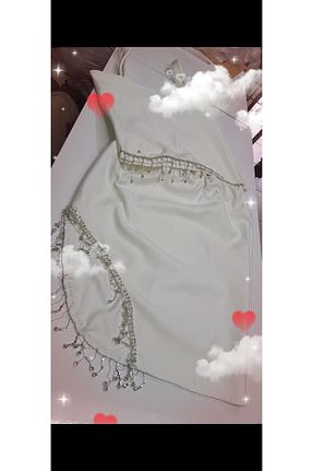 لباس مجلسی و فارغ التحصیلی سفید زنانه بافتنی NİSANURTEKSTİL - کد 876646931