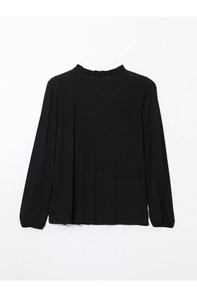 بلوز مشکی زنانه ساده LC Waikiki - کد 904781366