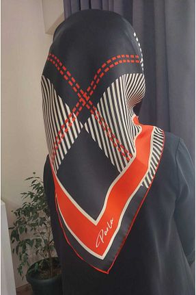 روسری رنگی کرپ ساتن ابریشم Parla - کد 903896455