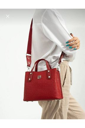کیف دوشی قرمز زنانه چرم مصنوعی Just Polo - کد 903971196