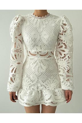 لباس سفید زنانه بافتنی JANES - کد 903977386