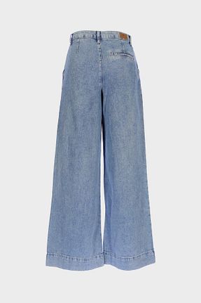 شلوار جین متالیک زنانه پاچه گشاد CROSS JEANS - کد 903989975