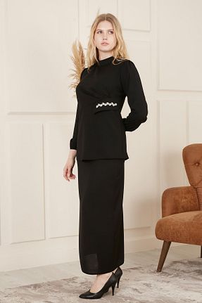 ست بالاتنه و پائین تنه مشکی زنانه Jomoti - کد 904016567