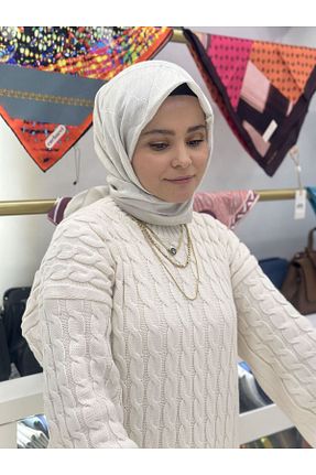روسری بژ %100 پنبه Aker - کد 904010056