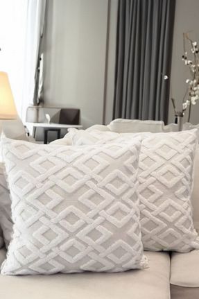 کوسن و روکش کوسن سفید مخملی Faiend - کد 904010141