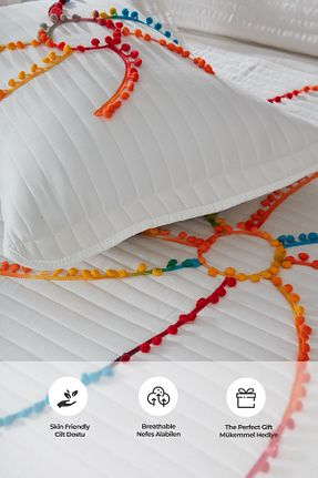 روتختی تکنفره بژ پنبه ای Evlen Home Collection - کد 904016244