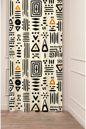 پرده زمینه زرد پلی استر GREENDECOR - کد 904030159