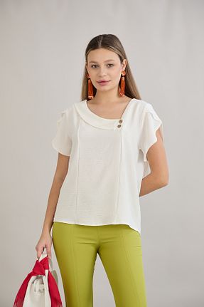 بلوز نباتی زنانه هندسی HOFY - کد 904029672