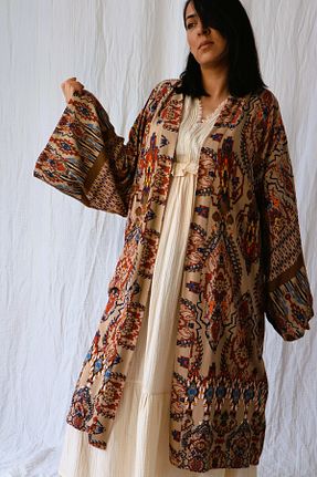 کیمونو و کافتان رنگی زنانه ویسکون Su Koleksiyon - کد 816183151
