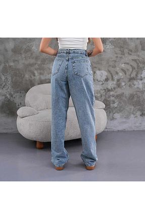 شلوار جین آبی زنانه پاچه پهن ZİZO MODA - کد 904040098