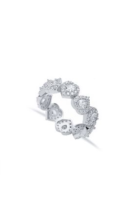 انگشتر نقره سفید زنانه یاقوت کبود Silveranka - کد 748081044