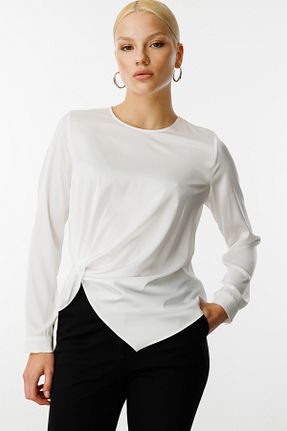 بلوز بژ زنانه ساده Ekol - کد 904055574