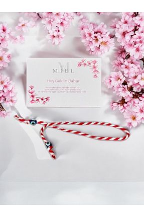 دستبند جواهر قرمز زنانه منجق M Miel - کد 904072260