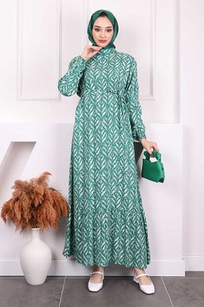 لباس حجاب سبز زنانه رگولار İmajButik - کد 904066339