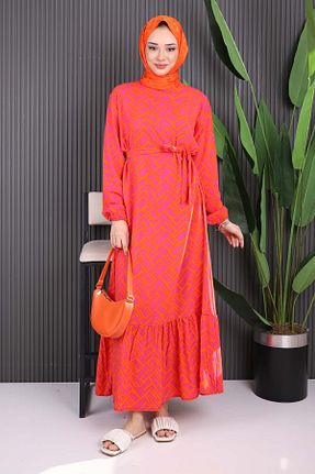 لباس حجاب صورتی زنانه رگولار İmajButik - کد 904068588