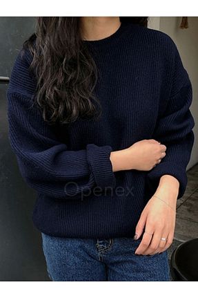 پلیور سرمه ای زنانه ساده OPENEX - کد 904065248