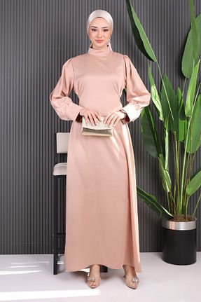 لباس حجاب قهوه ای زنانه رگولار İmajButik - کد 904066377