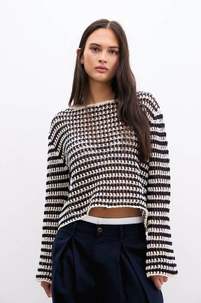 پلیور نباتی زنانه Relaxed Pull & Bear - کد 904065101
